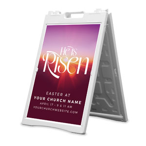He Is Risen Light 2' x 3' Street Sign Banners