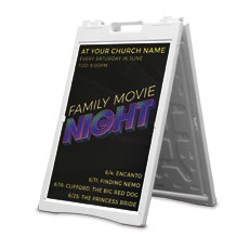 Family Movie Night Neon 