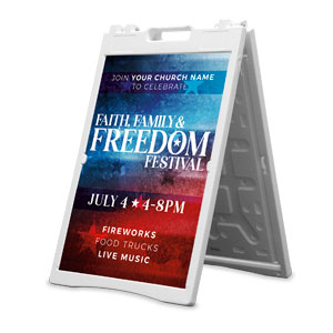 Faith Family Freedom Festival 2' x 3' Street Sign Banners