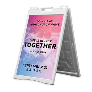 BTCS Life Is Better Together 2' x 3' Street Sign Banners