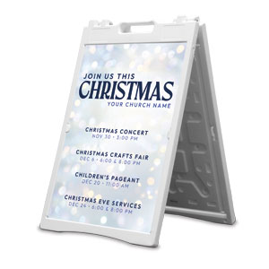 Christmas Lights Bokeh 2' x 3' Street Sign Banners