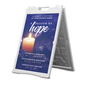 Season of Hope Candle 2' x 3' Street Sign Banners