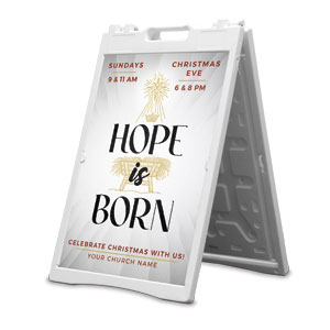 Hope is Born Manger 2' x 3' Street Sign Banners