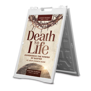 Death To Life Crown 2' x 3' Street Sign Banners