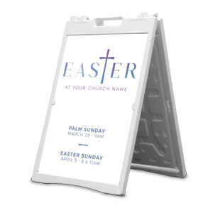 Easter Cross Hue 2' x 3' Street Sign Banners