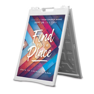 BTCS Find Your Place Chevron 2' x 3' Street Sign Banners