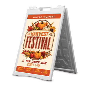 Harvest Festival Orange 2' x 3' Street Sign Banners
