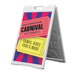 Carnival Tickets 2' x 3' Street Sign Banners