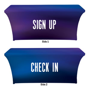 Aurora Lights Sign Up Check In Stretch Table Covers