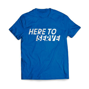 Here to Serve - Large Apparel