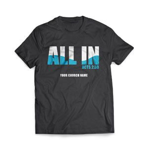 All In Acts 2:38 - Large Customized T-shirts