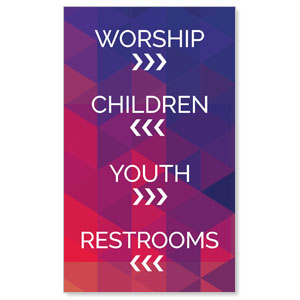 Geometric Bold Directional 3 x 5 Vinyl Banner