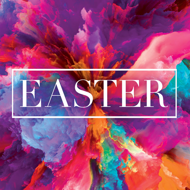 Banners, Easter, Easter Color Smoke, 3' x 3'