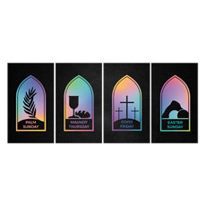 Easter Window Icons Set 