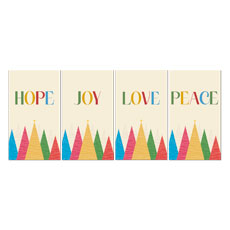 Advent Colorful Trees Set 