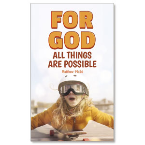 Kids All Things Are Possible 3 x 5 Vinyl Banner