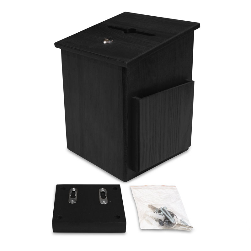 Safety Products, Safety, Wood Offering Box - Black