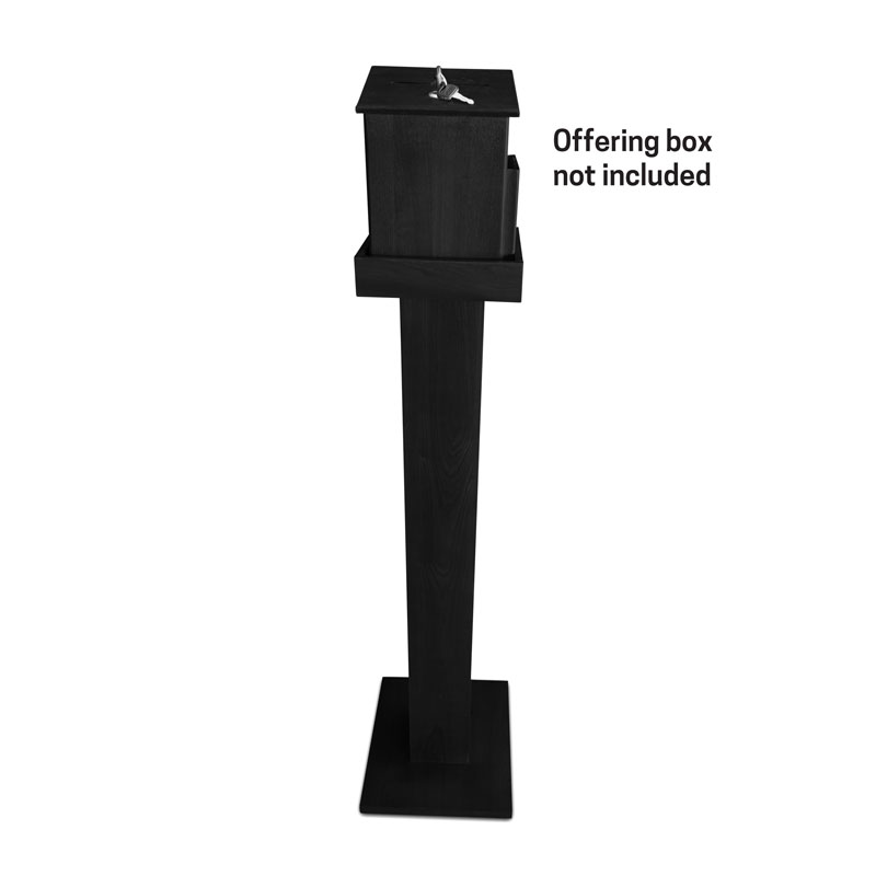 Safety Products, Safety, Wood Stand for Offering Box - Black