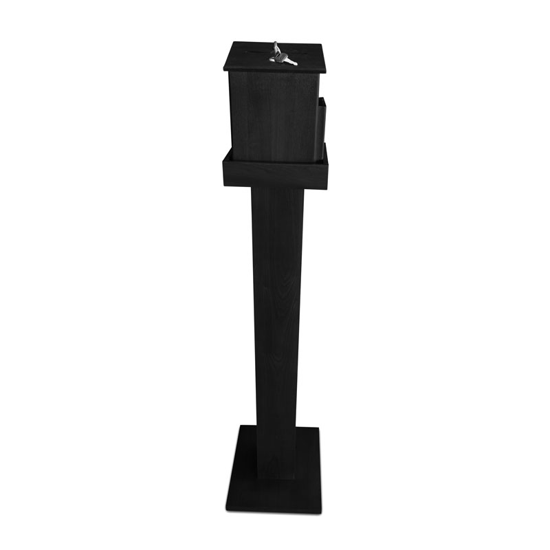 Safety Products, Safety, Wood Offering Box and Stand Combo - Black