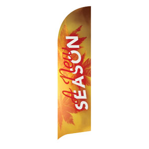 New Season Leaves Flag Banner