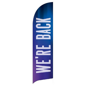Aurora Lights We're Back Flag Banner