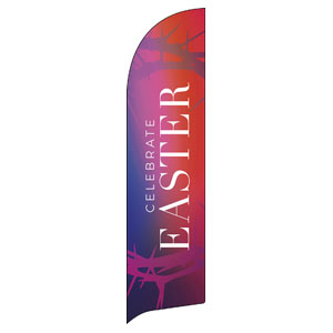 Celebrate Easter Crown Flag Banner