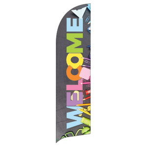 Back To School Colors Flag Banner