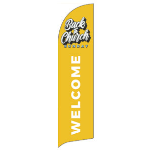 Back to Church Sunday Celebration Flag Banner