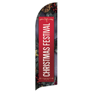 Christmas Festival Invite Flag Banner