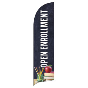 Open Enrollment Time Flag Banner