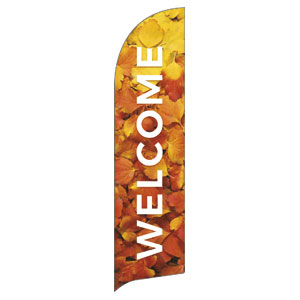 A Time for Change Fall Leaves Flag Banner