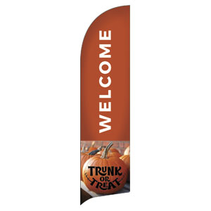 Trunk or Treat Pumpkin Carving Flag Banner