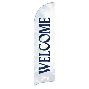 Christmas Lights Bokeh Flag Banner