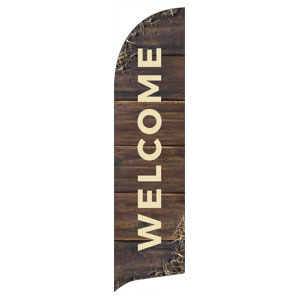 God with Us Straw Flag Banner