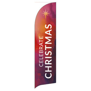 Vibrant Paint Christmas Flag Banner