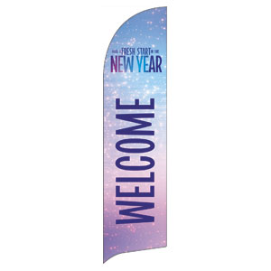 Fresh Start New Year Flag Banner