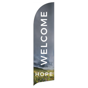 Easter Brings Hope Flowers Flag Banner