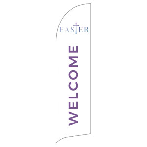 Easter Cross Hue Flag Banner