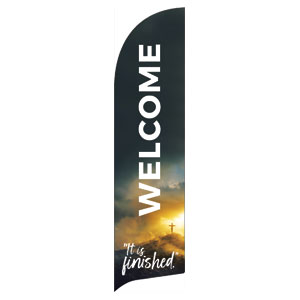 Easter It Is Finished Flag Banner