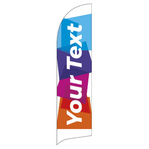 Vibrant Shapes Your Text Flag Banner