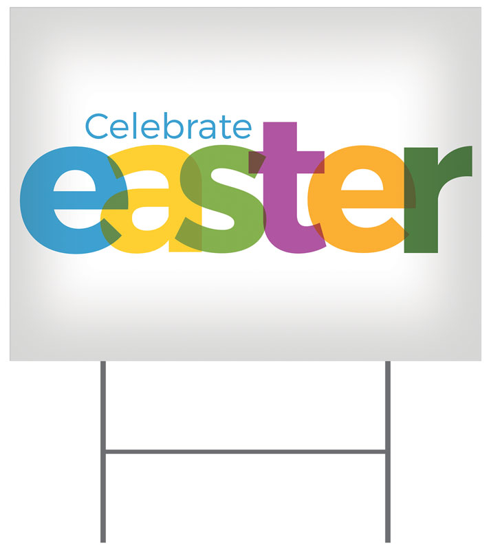 Yard Signs, Easter, Color Bold Easter, 18 x 24