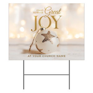 Great Joy Ornament 18"x24" YardSigns