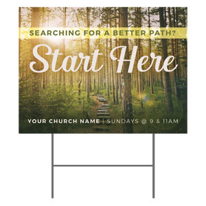 Start Here Path 18"x24" YardSigns