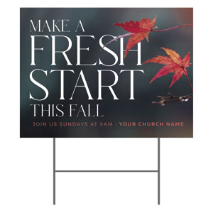 Fresh Start Red Leaves 18"x24" YardSigns