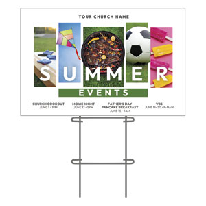 Summer Icon Events 36"x23.5" Large YardSigns
