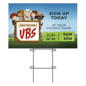 Adventure Kids VBS 36"x23.5" Large YardSigns