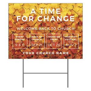 A Time for Change Fall Leaves 18"x24" YardSigns