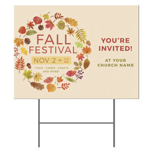 Fall Festival Foliage 18"x24" YardSigns