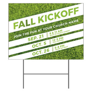 Fall Kickoff Grass 18"x24" YardSigns