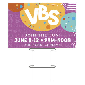Confetti Kids VBS 36"x23.5" Large YardSigns